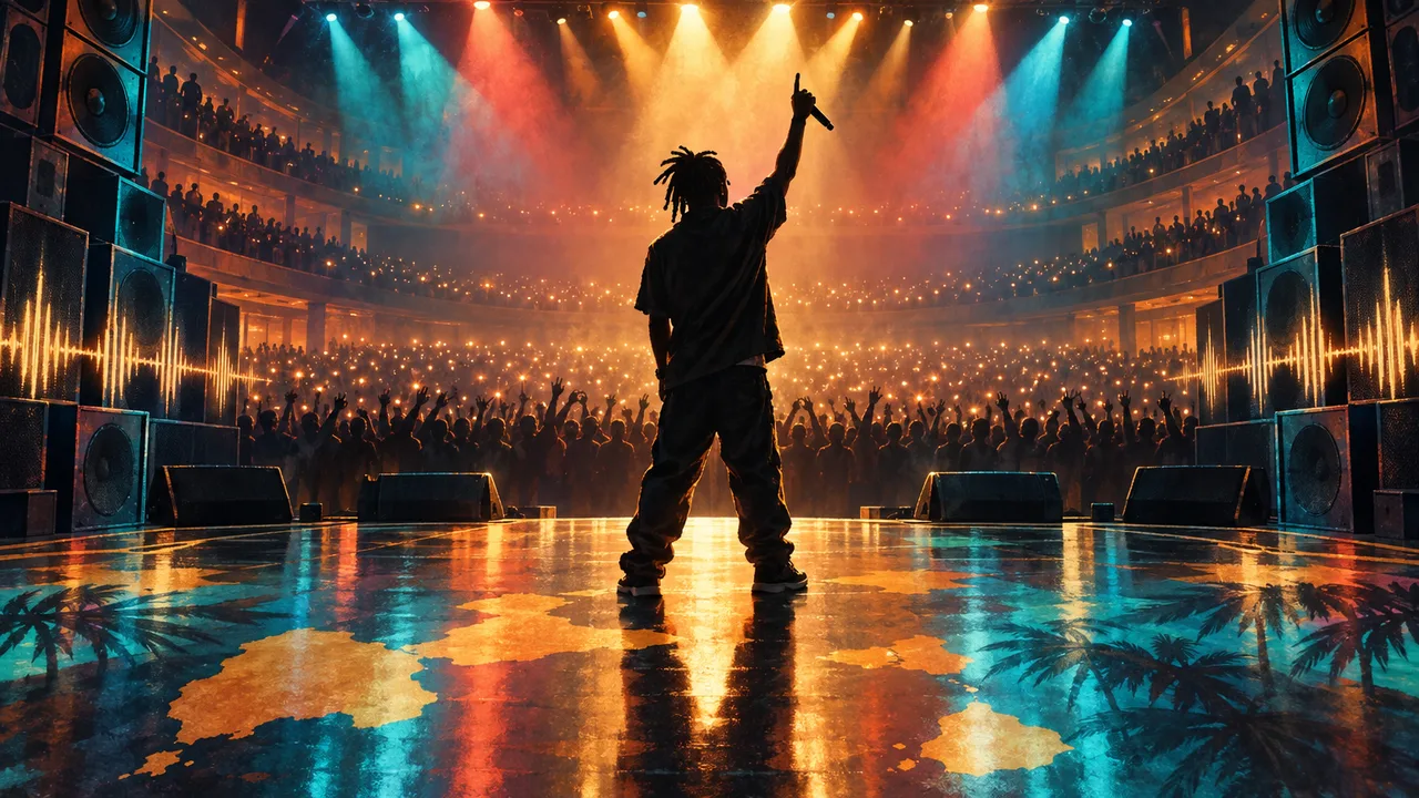 Illustration éditoriale : Keros-N au Zénith : 23 ans entre shatta, dancehall et rap