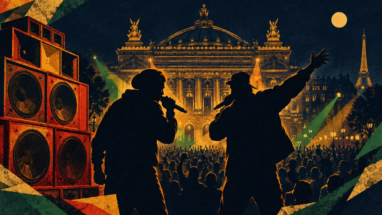 Illustration éditoriale pour Nèg’Marrons : le Zénith marque trente ans entre rap et reggae