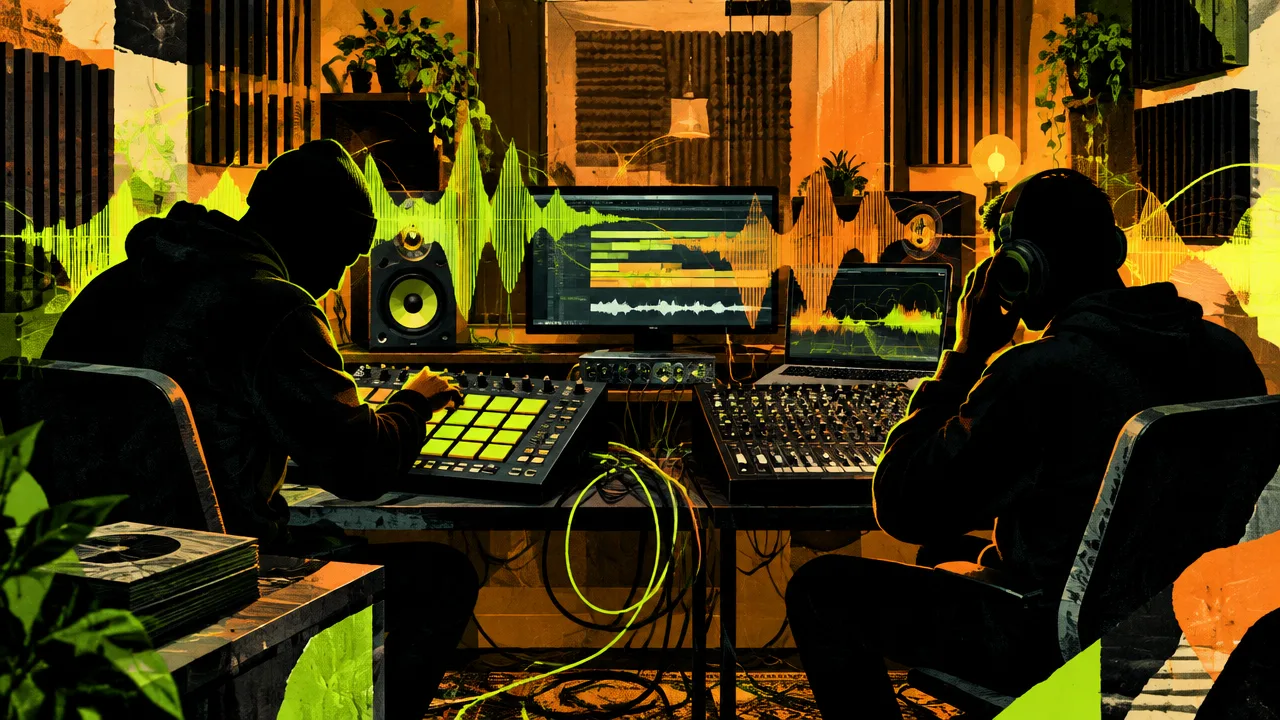 Illustration éditoriale : Sokol & Eliyel : du studio Le Pacte à la fabrique du rap français