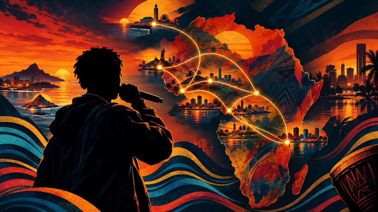 Illustration éditoriale pour Tiakola : l’Africa Tour prolonge « WpointM » au-delà des frontières